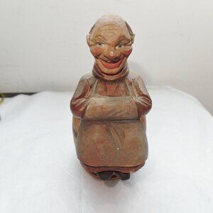 Vintage Anri Hand Carved Wood Bar Set Italy